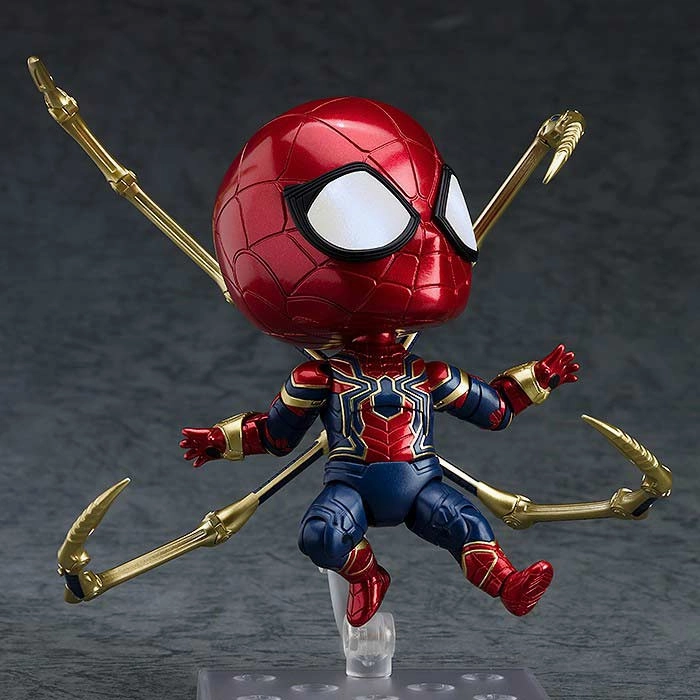 1037 Iron Spiderman Nendoroid Marvel Avengers Action Figure Chibi Statue