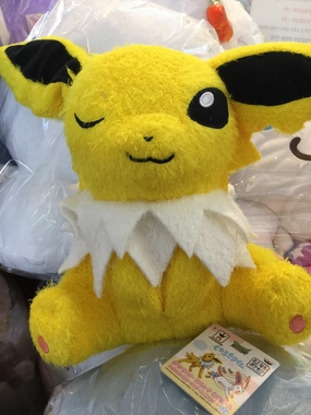 Pokemon Jolteon Wink Long Fur Medium Plush (In-stock) Extinct Creature Movie Merchandise