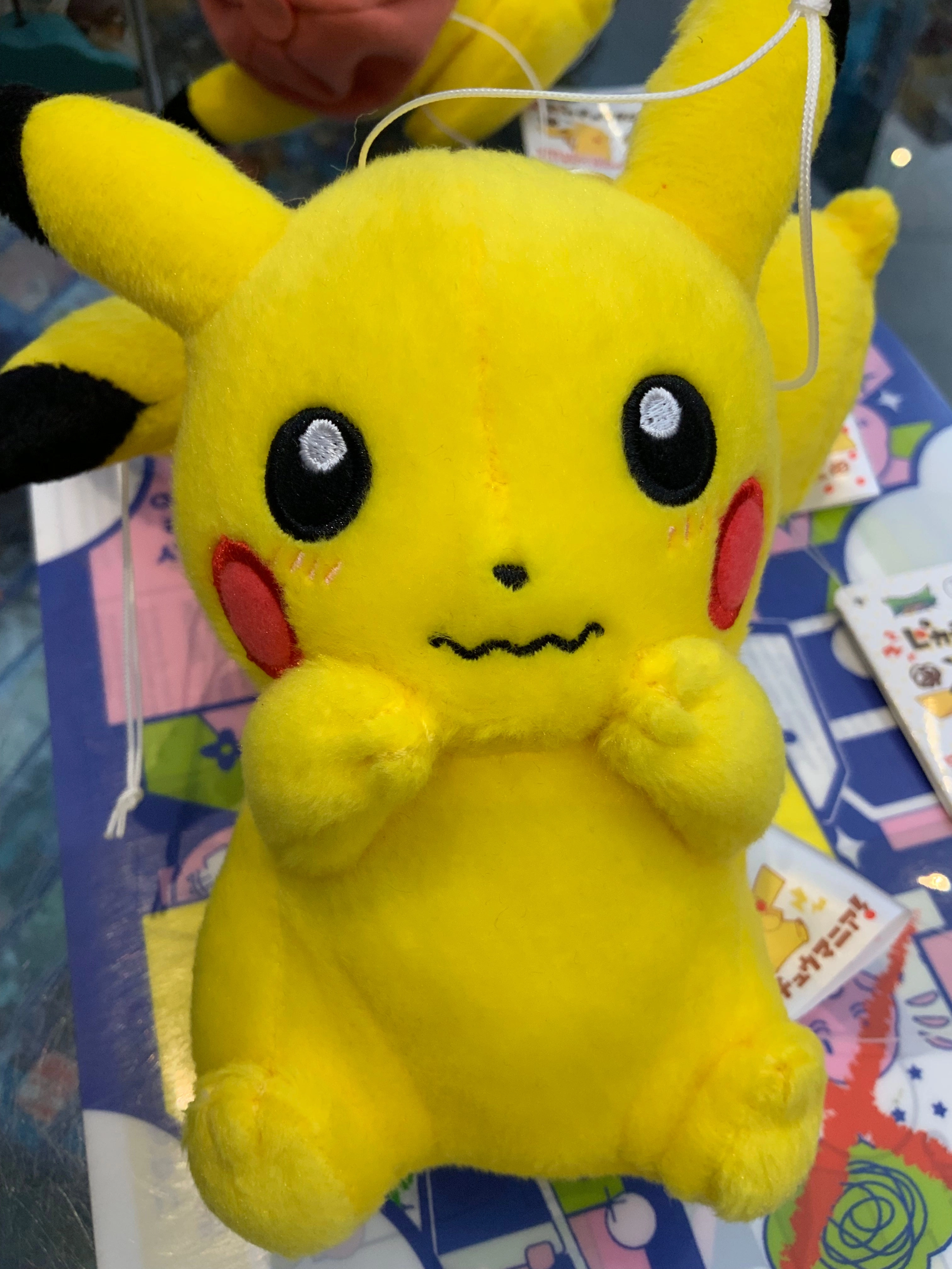 Pokemon Pikachu Anxious Hands Touching Face Small Plush (In Stock) Miniature Hobby