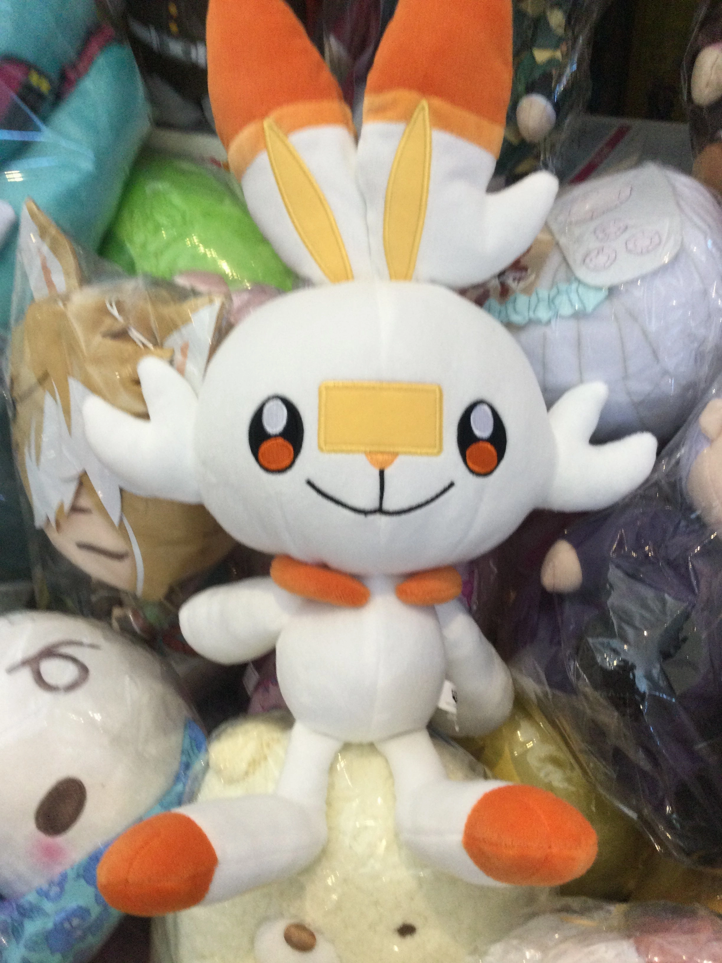 Pokemon Sword and Shield Scorbunny Medium Plush (In-stock) Shelving Decoration Miniature Model