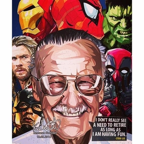 Art Model Pop Art Poster Wall Decoration Drawing Marvel Stan Lee & Avengers Hero