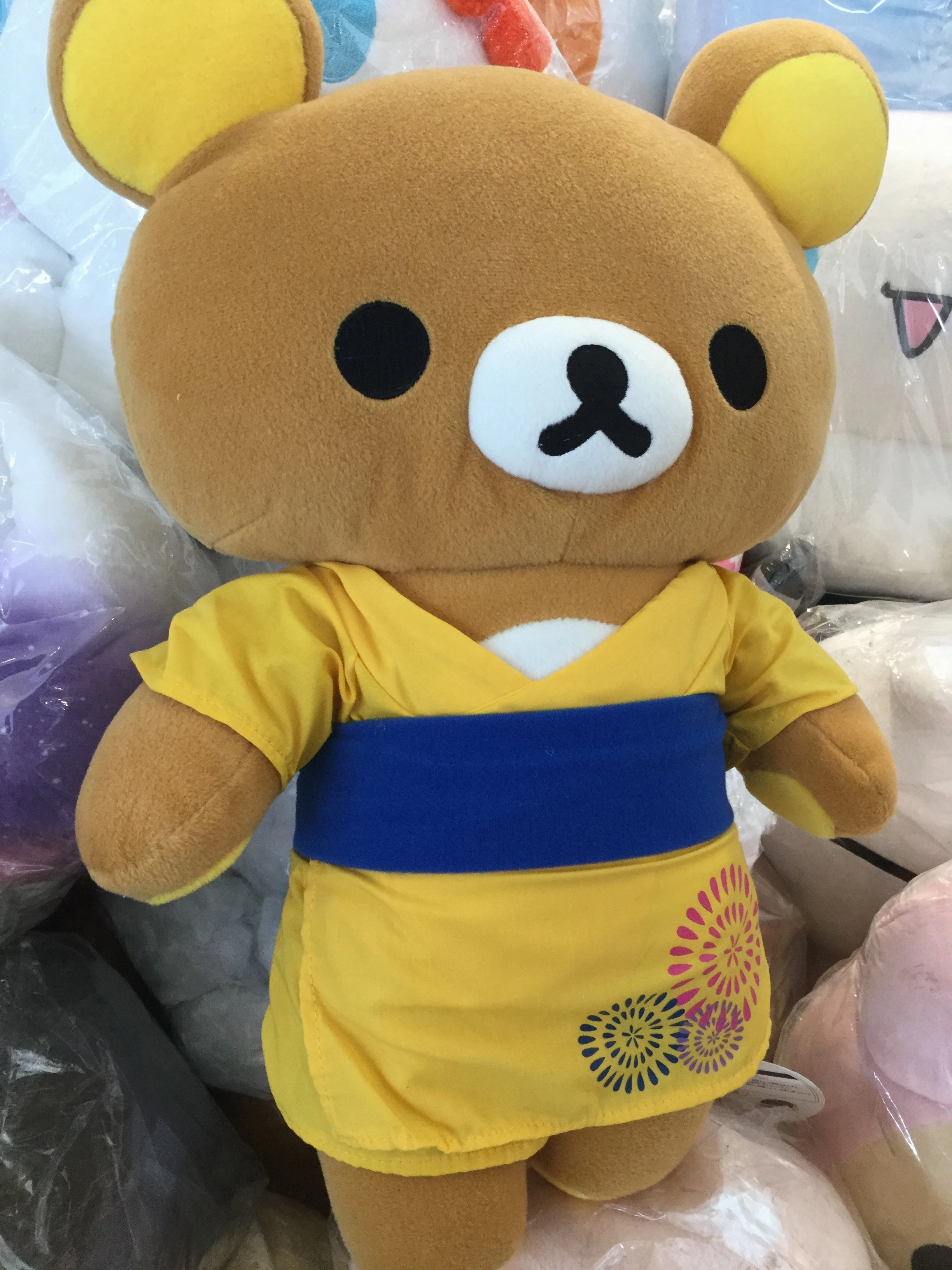 Rilakkuma Wears Yellow Yukata Medium Plush (In-stock) Expert Level Fan Convention