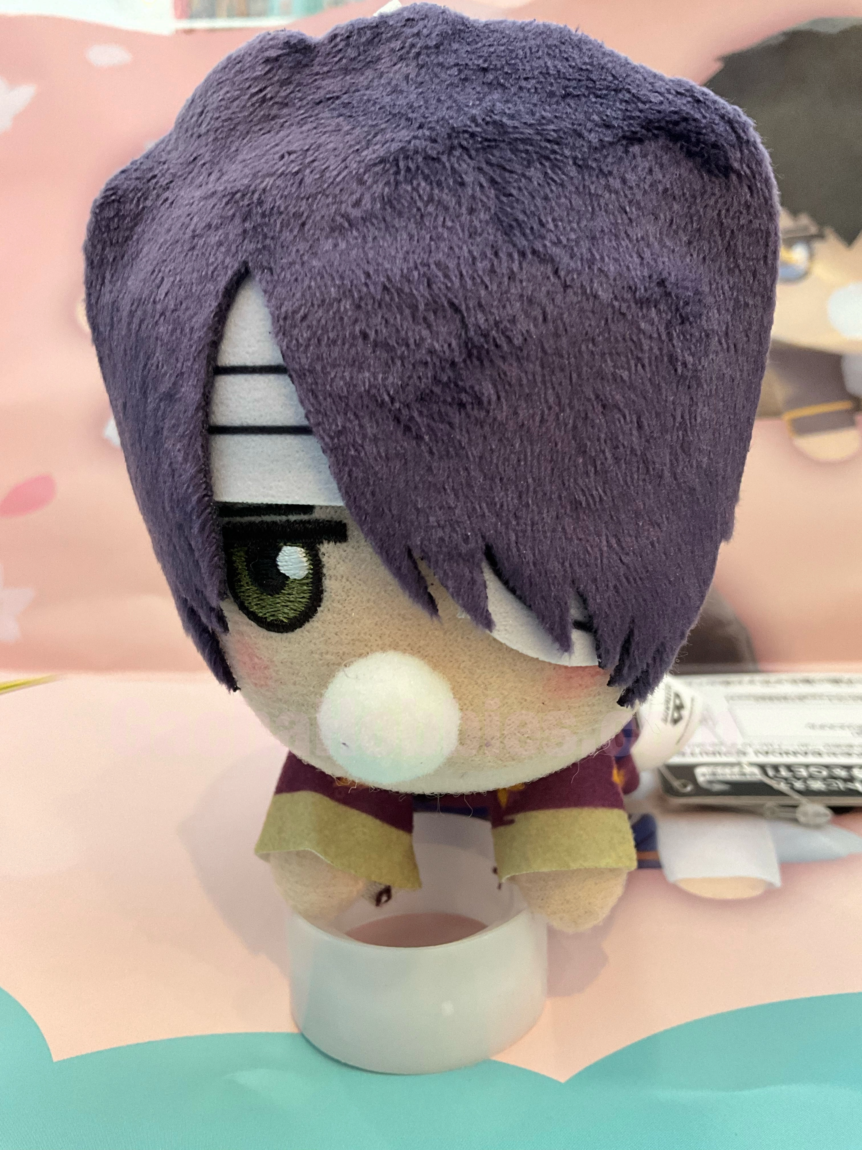 Banpresto Gintama Shinsuke Takasugi Small Plush Keychain (In-stock) Monochrome Design