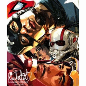 Chibi Creation Drawing (Civil War 1m x 75cm) ??????L ??b ?b ?F????b ? Marvel