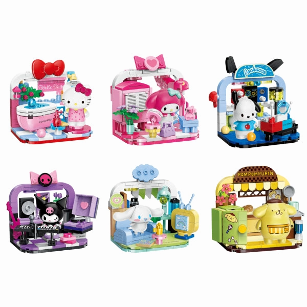 Qman - Sanrio characters - Have Fun at Home (set of 6) ?e ???? ??? ??? ???_?? PC?? Collector's Market Museum Gift