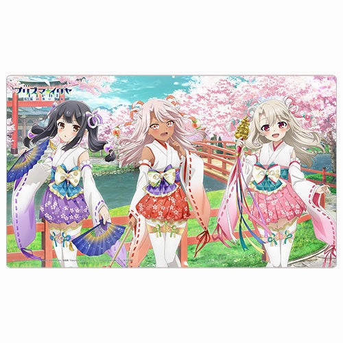 Egyptian Art Gaming Unit Movie Fate/Kaleid Liner Prisma Illya: Licht - The Nameless Girl New Illustration Rubber Mat (Illya & Miyu & Chloe / Shrine Maiden)