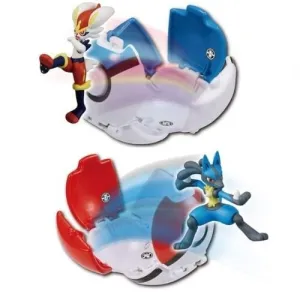 Pokemon MonColle World MonColle PokeDel-Z Ash VS Go (Lucario:Cinderace) Flying Pose Movie Figure
