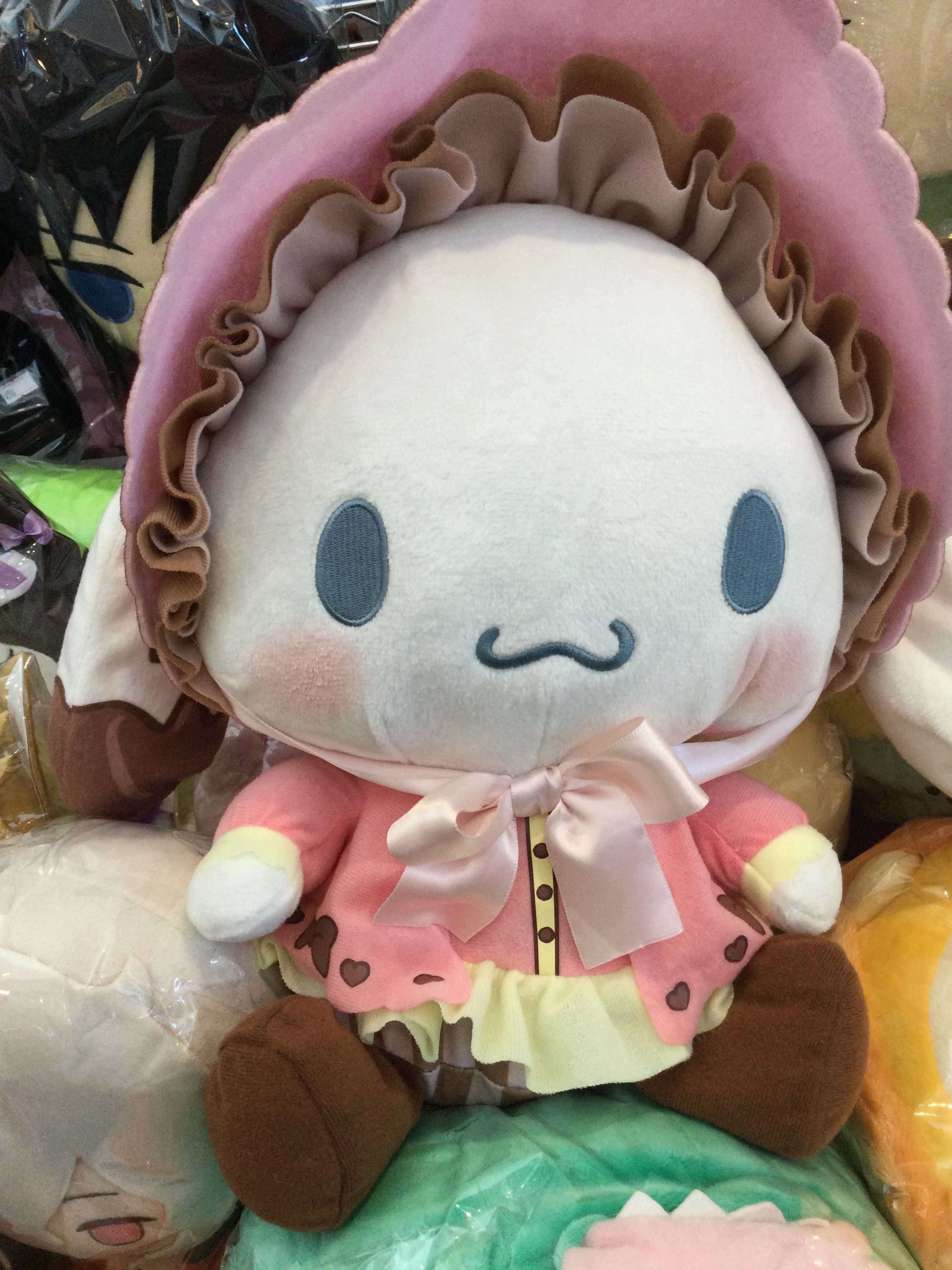 PVC Collectible Art Showcase FuRyu Sanrio Chocolate Cinnamoroll with Lolita Bonnet Medium Plush (In-stock)