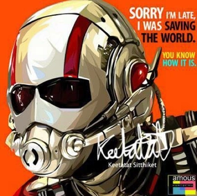 Gaming Sculpture Metal Craft Pop Art Wall Decoration Drawing (Antman)