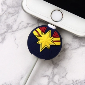 Vinyl Product Pop Icon Marvel iPhone Android Smartphone Cable Protector Captain Marvel