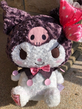 Sanrio Cinnamoroll Rose Pattern Pink Ribbon Big Plush (In-stock) Vinyl Toy Weapon Prop