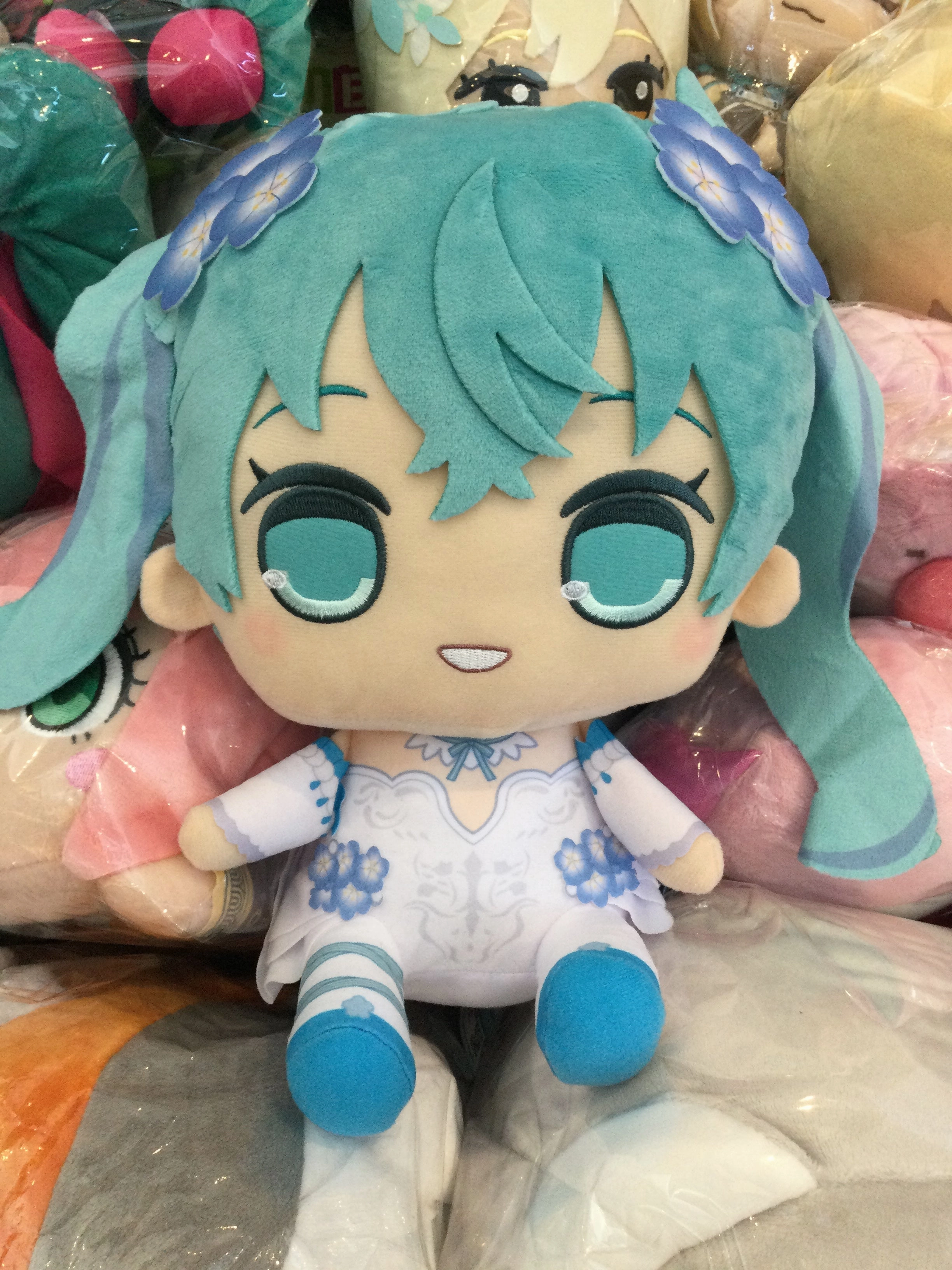 FuRyu Hatsune Miku KYURU MARU Flower Fairy Nemophila Medium Plush (In-stock) Holiday Ornament