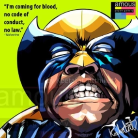 Pop Art Wall Decoration Drawing (Wolverine) ???? ? Marvel Award Trophy