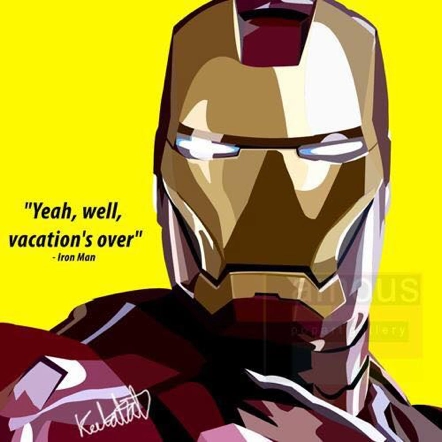 Pop Art Wall Decoration Drawing (Iron Man - Yellow) Arctic Animal