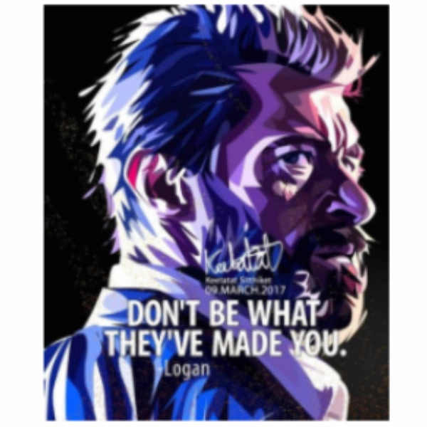 Vinyl Collectible Super Deformed Pop Art Wall Decoration Drawing (Logan - Don't Be What They've Made You) ???? ?
