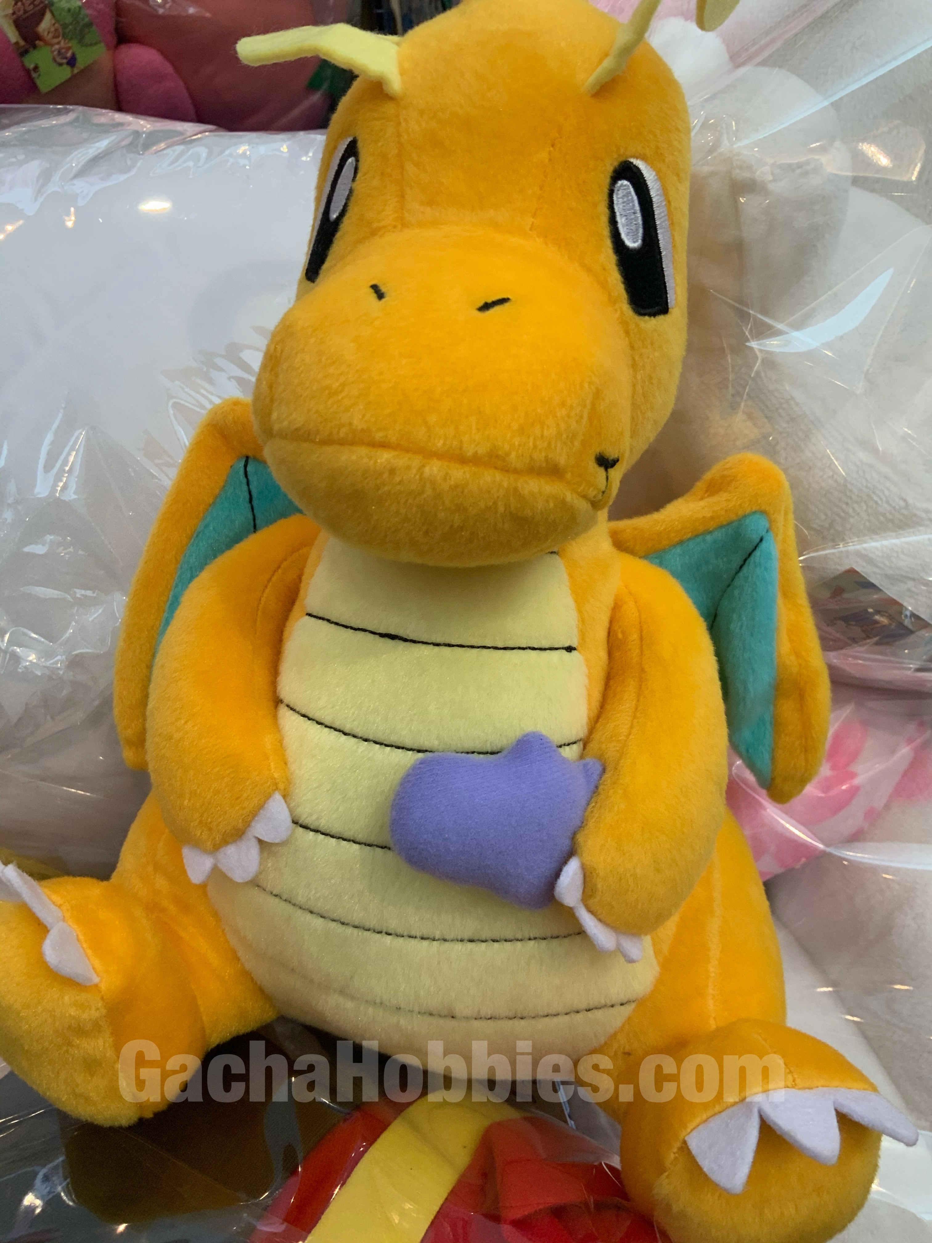 Museum Replica Art Object Pokemon Dragonite with Purple Heart Plush (In-stock)