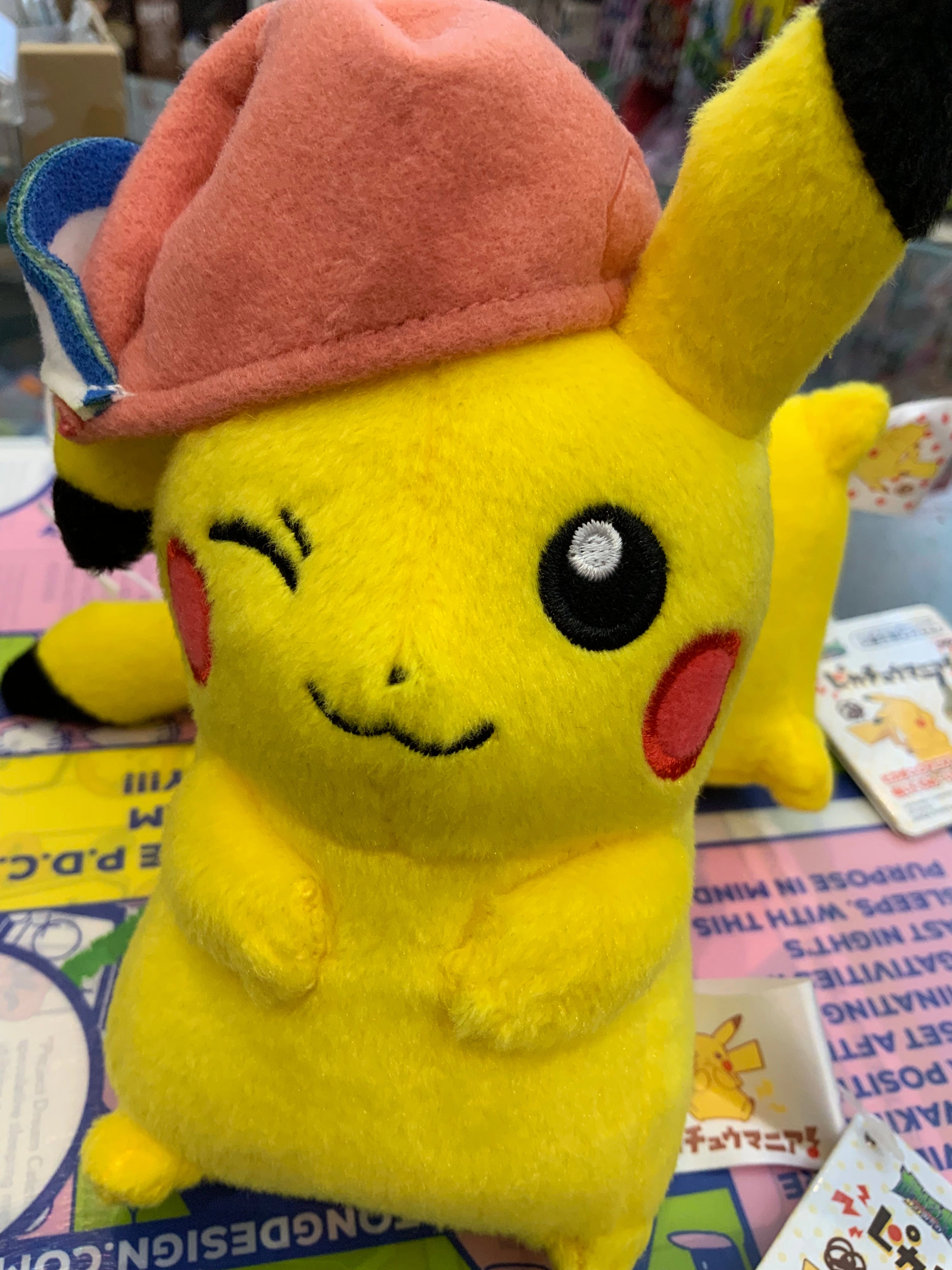 Action Decor Pokemon Pikachu Winking With Hat Small Plush (In Stock)