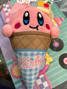 School Project Storytelling Prop FuRyu Hoshi no Kirby Ice Cream Cone Small Plush Keychain (In-stock)