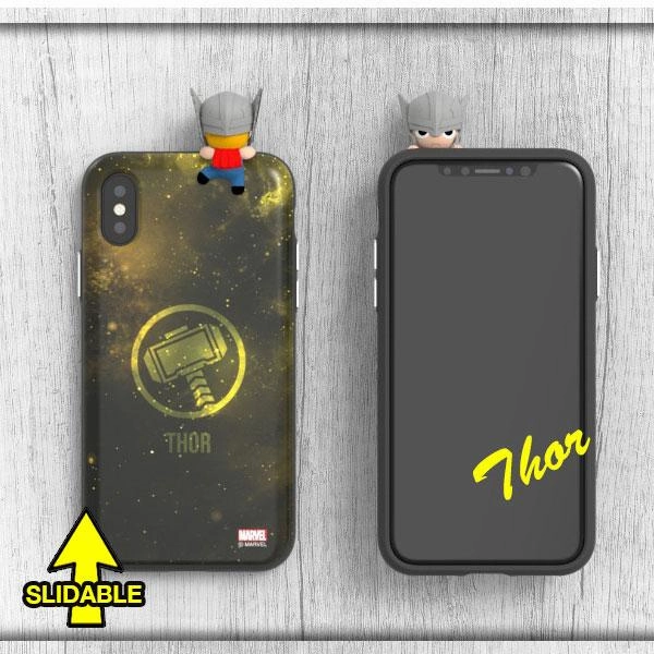 Marvel Thor Mini Figure Slide Cover Bumper Card Slot S2 Phone Case Mathematical Model Artisan Partnership