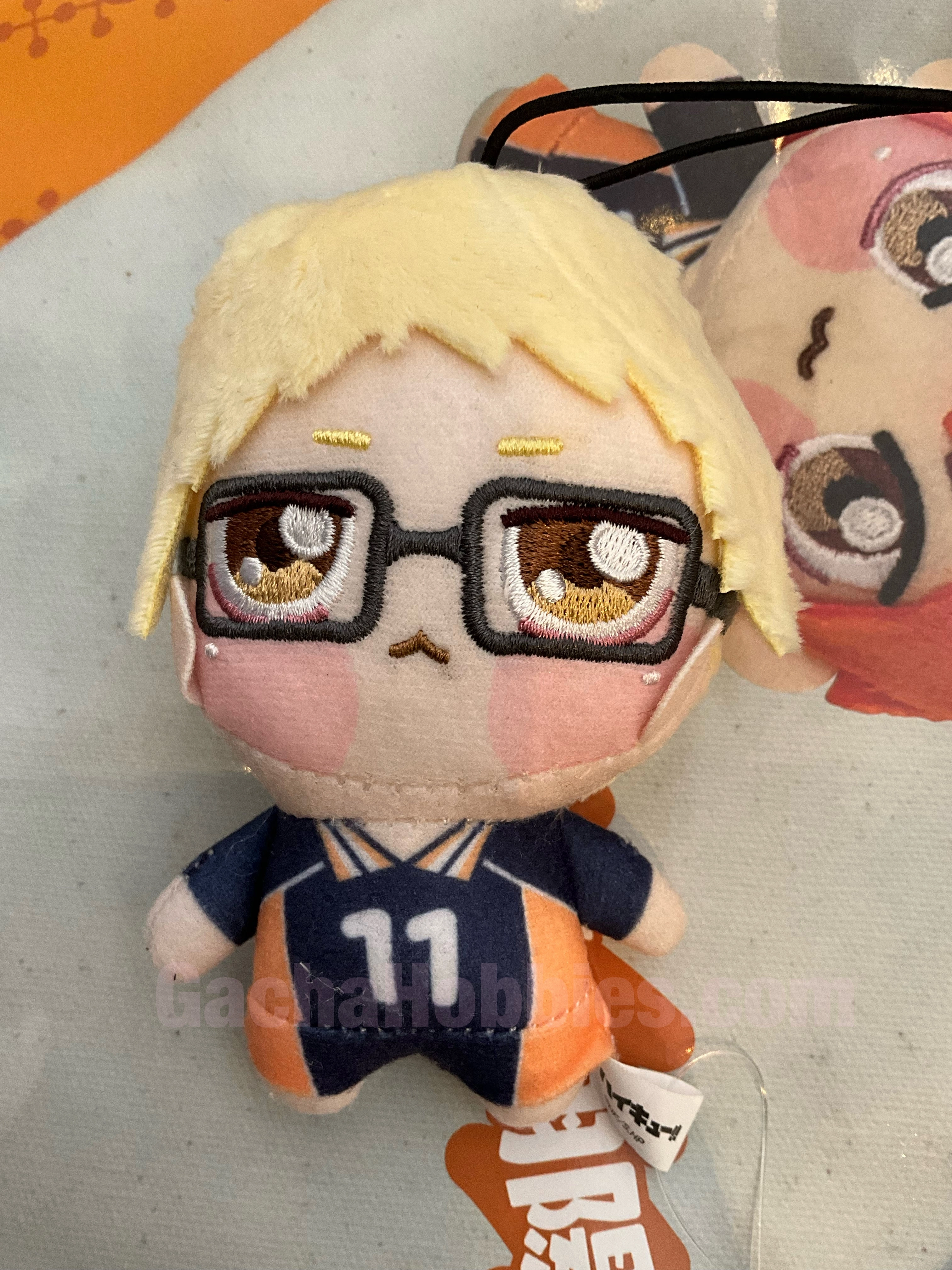 Posable Model FuRyu Haikyuu Tsukishima Kei Chubby Small Plush Keychain (In-stock)