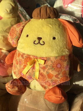 FuRyu Sanrio Character Pom Pom Purin Flower Pattern Small Plush (In-stock) Limited Creation