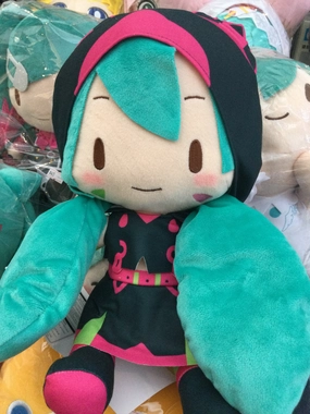 Gaming Merchandise Fuwapuchi Hatsune Miku Black Cat Hoodie Live Stage Medium Plush (In-stock)
