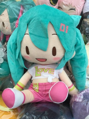 Fuwapuchi Hatsune Miku Cat Eyes Winking Sporty Live Audience Medium Plush (In-stock) Corporate Gift