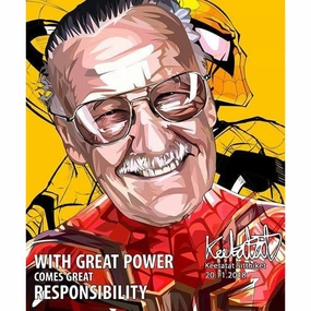 Sports Figure Pop Art Poster Wall Decoration Drawing Marvel Stan Lee