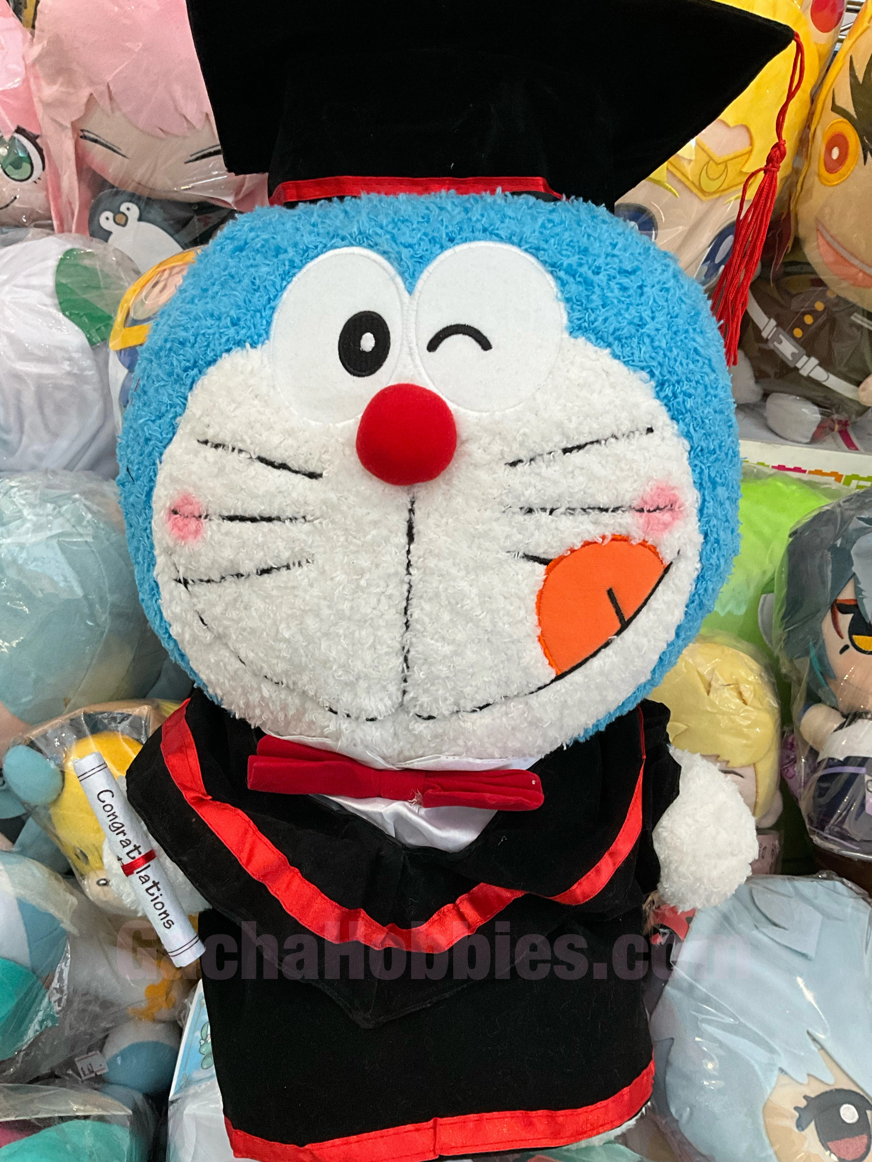 Fantasy Quest Graduation Doraemon Licking Tongue Furry Medium Plush