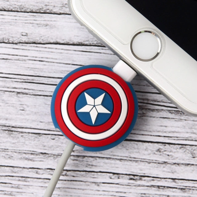 Epoxy Resin Mythological God Marvel iPhone Android Smartphone Cable Protector Captain America