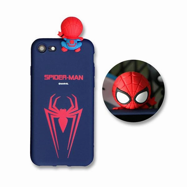 Movie Model Marvel Avengers Spiderman Jelly Figure Soft iPhone Case