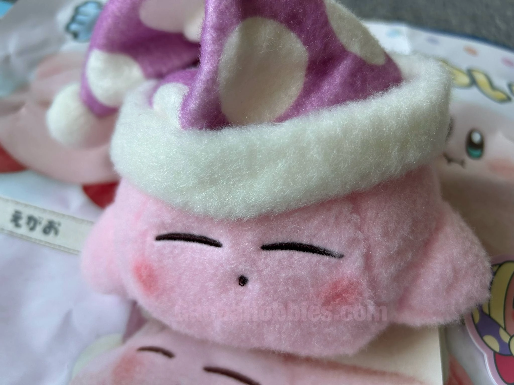 Hoshi no Kirby Sleeping with Purple Hat Furry Small Plush (In-stock) Superhero Collectible