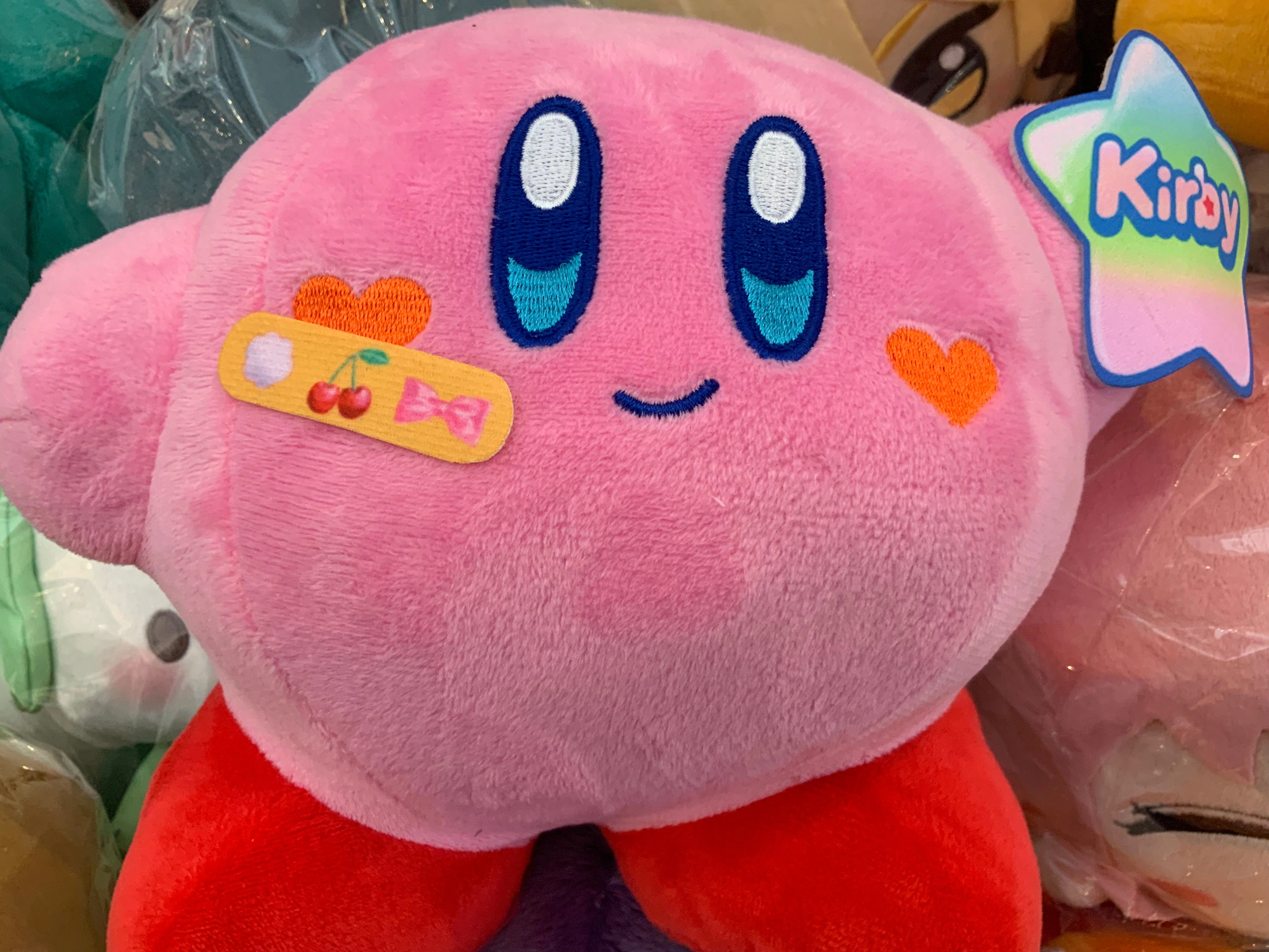 Hoshi no Kirby with Kirby Star and Cherry Bandaid Medium Plush (In-stock) Dorm Room