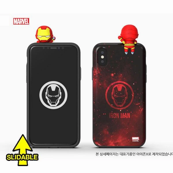 Enduring Classic Marvel Ironman Mini Figure Slide Bumper Card Slot S2 iPhone Case
