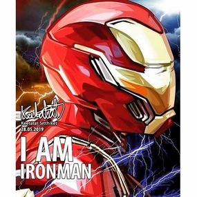 Ironman Marvel I am Pop Art Poster Wall Decoration Drawing Robot Item