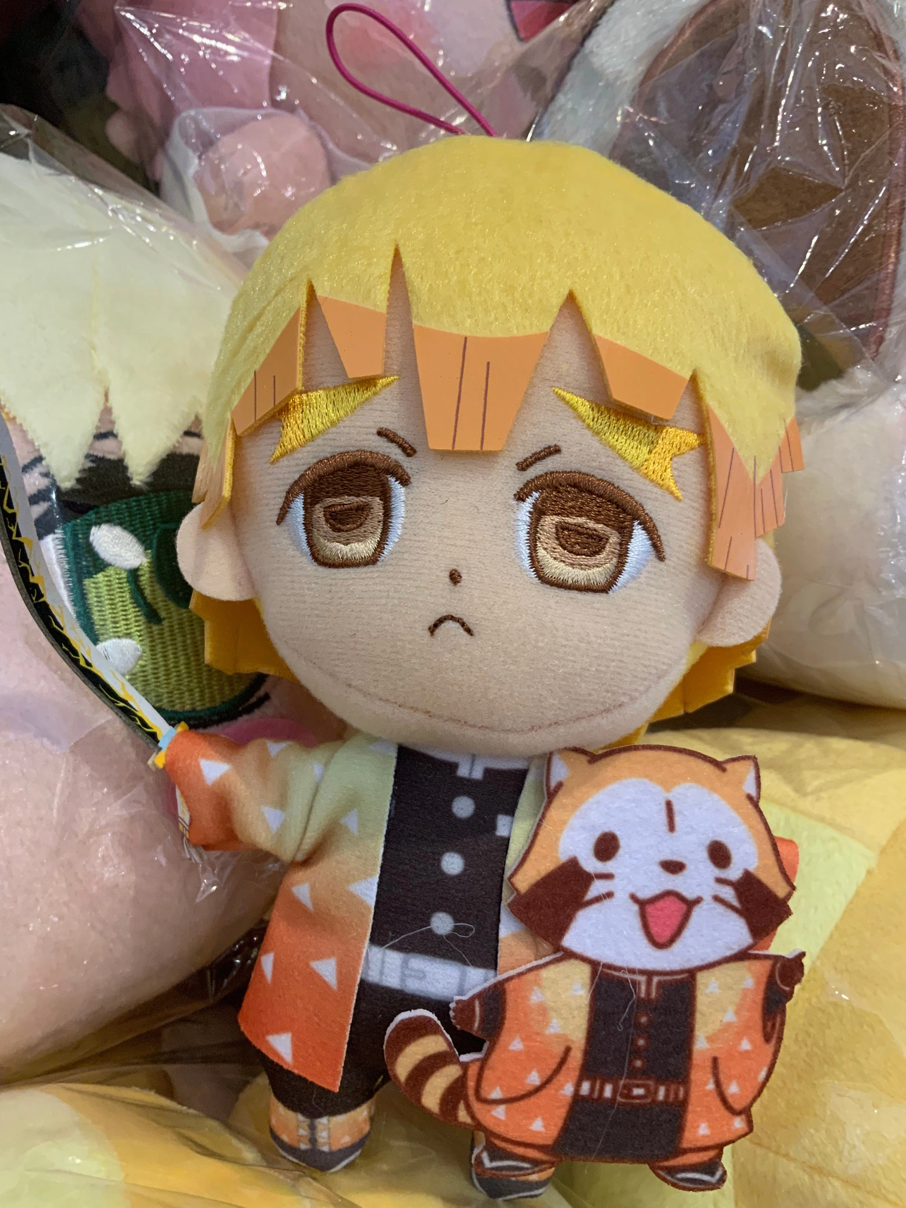Kimetsu no Yaiba Demon Slayer x Rasca Zenitsu Agatsuma Medium Plush Keychain (In-stock) Wall Mounted Chibi Character