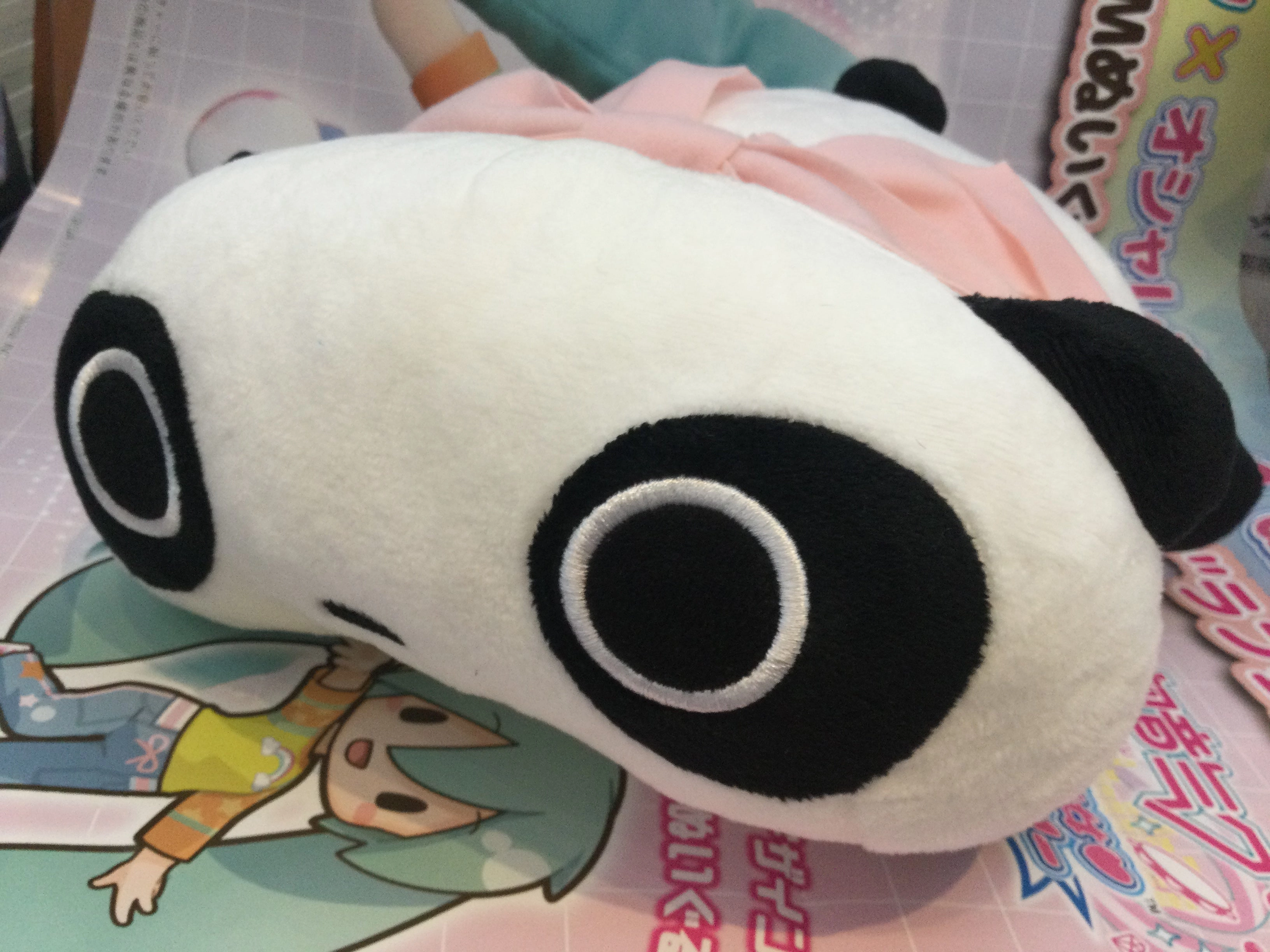 Independent Artist San-x Tarepanda Panda Pink Ribbon Medium Plush (In-stock)