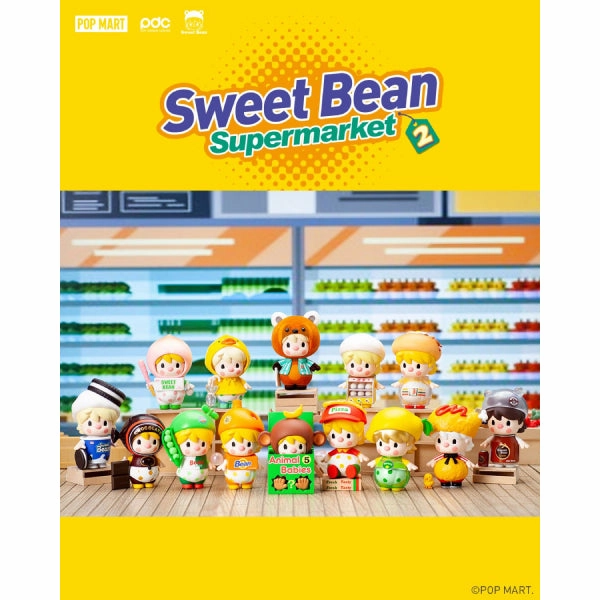 Pop Mart - Sweet Bean Supermarket Series 2 Blind Box Mini Figure Themed Background Buildable Figure
