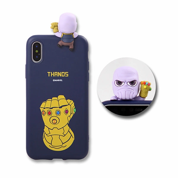 Marvel Infinity War Gauntlet Thanos Jelly Figure Soft iPhone Case Abstract Form Anime Series