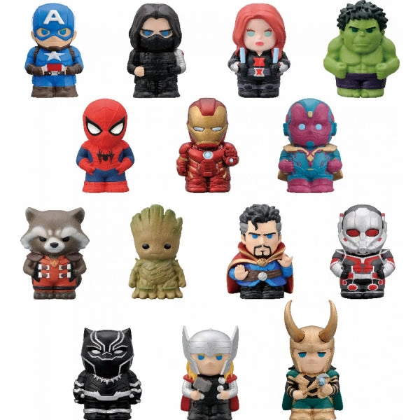 MARVEL Soft Vinyl Puppet Mascot Box Set (Set of 14) (2022 Sep resale ver.) ?????? Coastal Decor Rubber Toy
