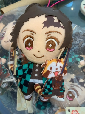 Robot Product Celebrity Doll Kimetsu no Yaiba Demon Slayer x Rasca Tanjiro Kamado Small Plush Keychain (In-stock)