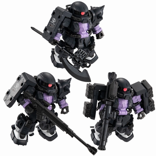 MOBILITY JOINT GUNDAM BLACK TRI-STARS ZAKU II HIGH MOBILITY TYPE 3 PIECES SET W/O GUM ?C?? ???_ ?\???B?? ???? Vinyl Model