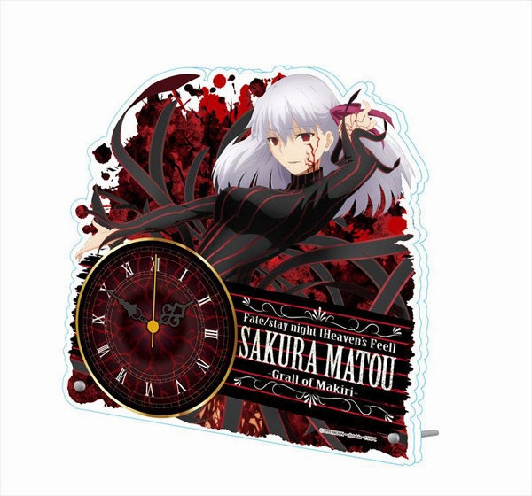Astronomy Tool Kids Room Movie "Fate/stay night [Heaven's Feel]" Acrylic Table Clock Sakura Matou -Makiri's Grail-