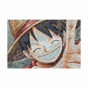 One Piece No.1000-583 One Piece Mosaic Art [Luffy] (Jigsaw Puzzles) Safe For Children
