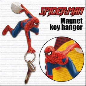 Marvel Spiderman Magnet Key Hanger Pewter Figure