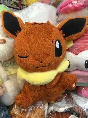 Pokemon Eevee Wink Long Fur Medium Plush (In-stock) Interactive Toy
