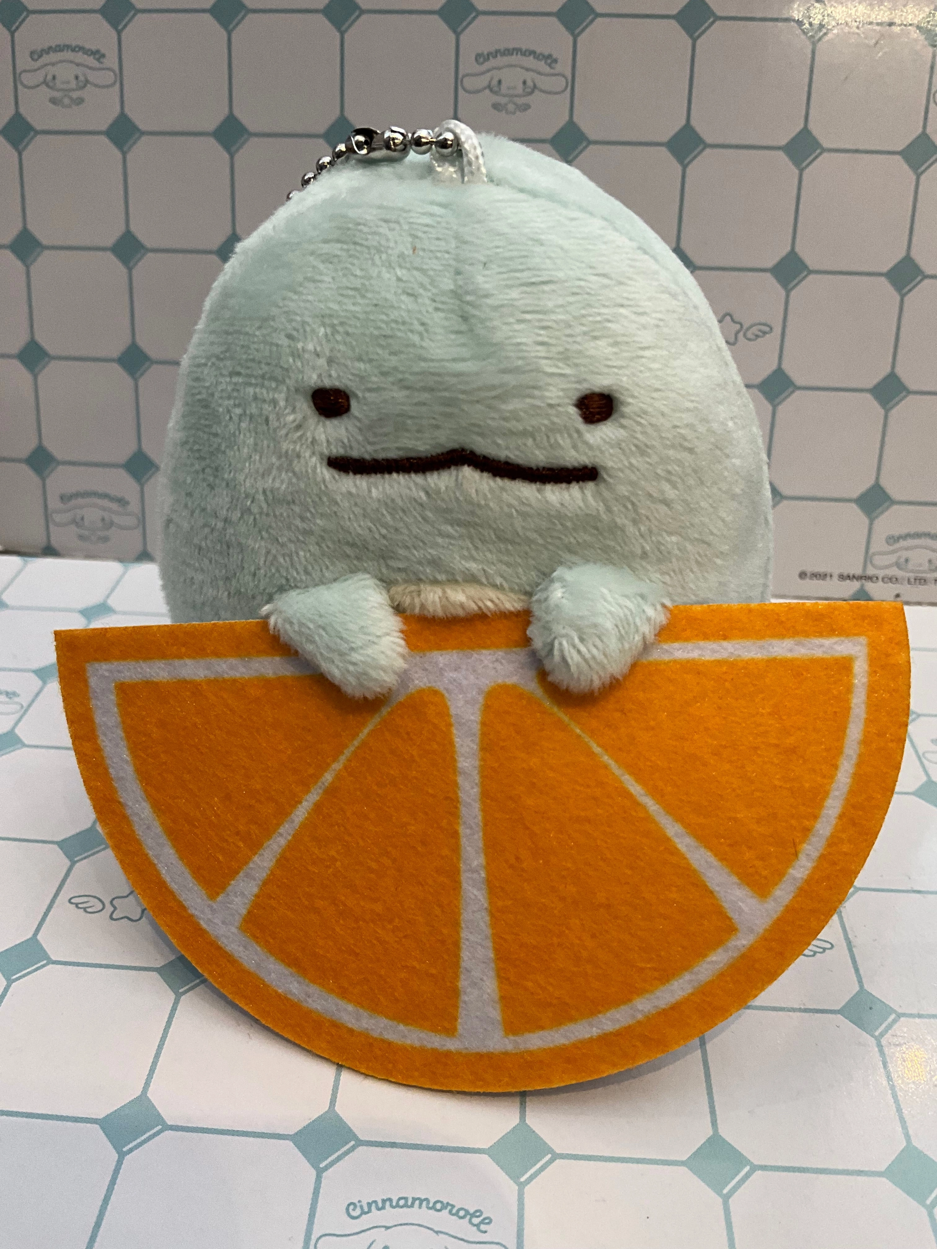 Library Decor Sumikko Gurashi Tokage with Orange Small Plush Keychain (In-stock)