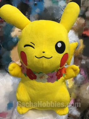 Pokemon Giant Summer Winking Hawaii Pikachu Plush (In-stock) Tourist Memorabilia