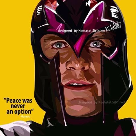 Pop Art Wall Decoration Drawing (Magneto) Mid Century Party Decoration