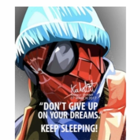 Fantasy Collection Pop Art Wall Decoration Drawing (Spiderman Don't Give Up Your Dreams)